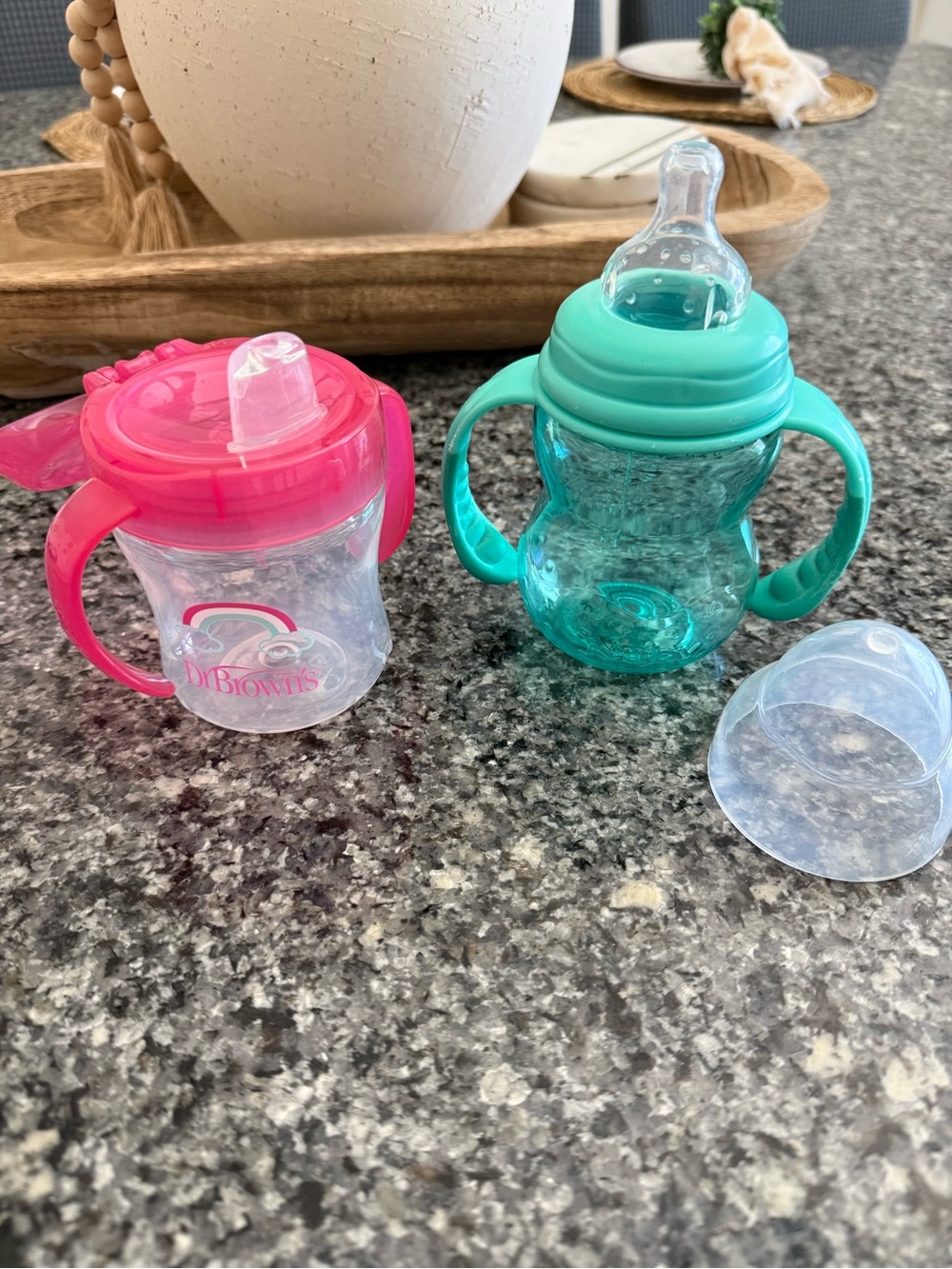 Dr. Brown's Kids Pink and Teal Training Cups - 2-Pack